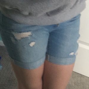 A pair of ripped jean shorts from children’s place